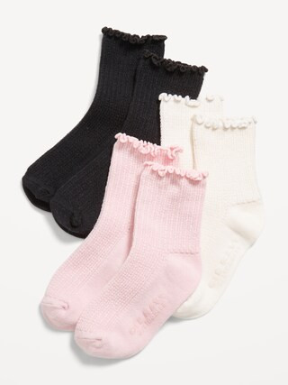 Ruffle-Cuff Crew Socks 3-Pack for Toddler & Baby | Old Navy | Old Navy (US)