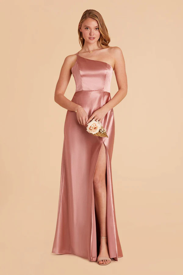 Kensie Shiny Satin Dress - Desert Rose | Birdy Grey