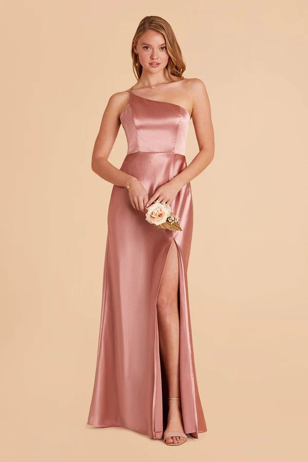 Kensie Shiny Satin Dress - Desert Rose | Birdy Grey