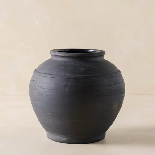 Rustic Black Hand-Made Vase | Magnolia