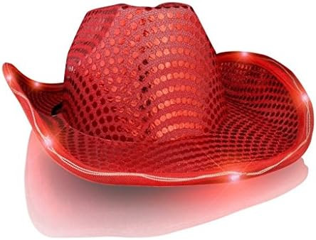 blinkee LED Flashing Cowboy Hat with Red Sequins by | Amazon (US)