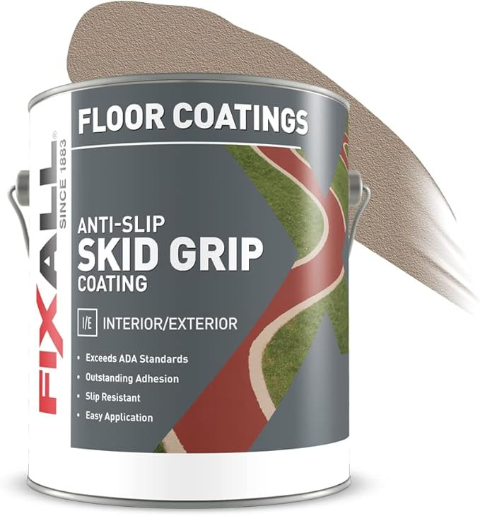 FIXALL Skid Grip Anti-Slip Floor Coating, Interior/Exterior - 1 Gallon - Camel | Amazon (US)