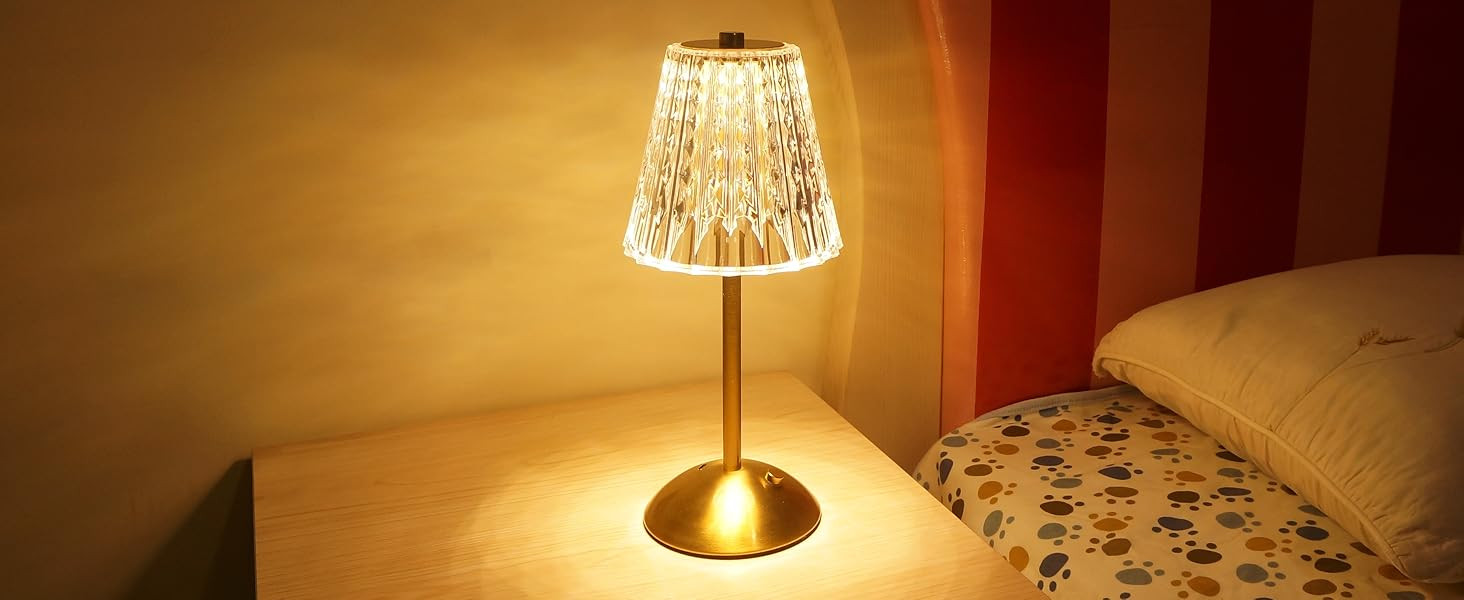 Amingulry Cordless Table Lamp, Rechargeable Battery Operated Lamp, 3 Color Modes & Stepless Dimma... | Amazon (US)