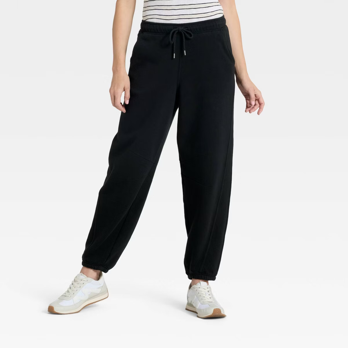 Women's Mid-Rise Barrel Leg Sweatpants - Universal Thread™ Light Heather Gray XS | Target