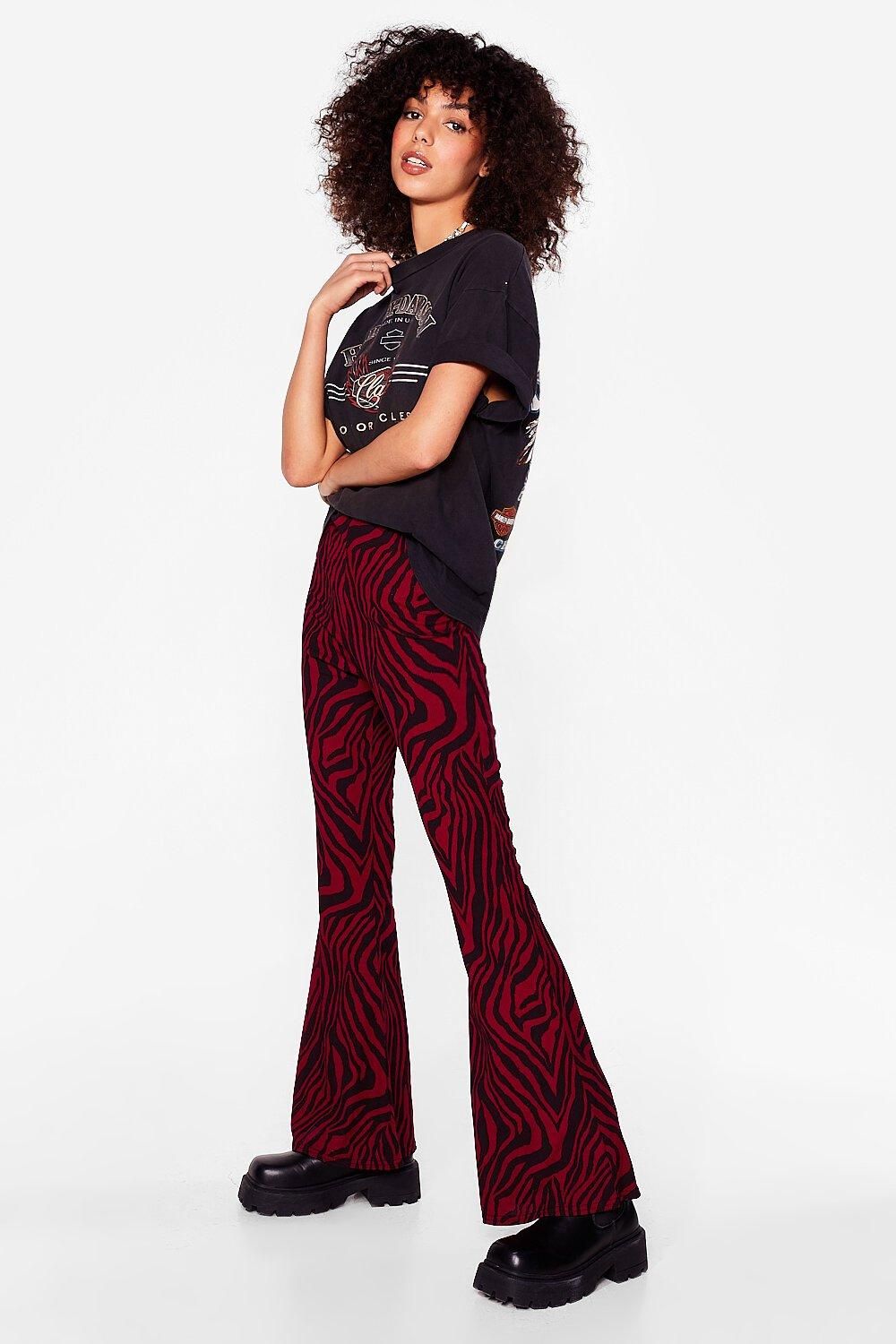 Wild Wild Love of Ours Zebra Flare Pants | Nasty Gal (US)