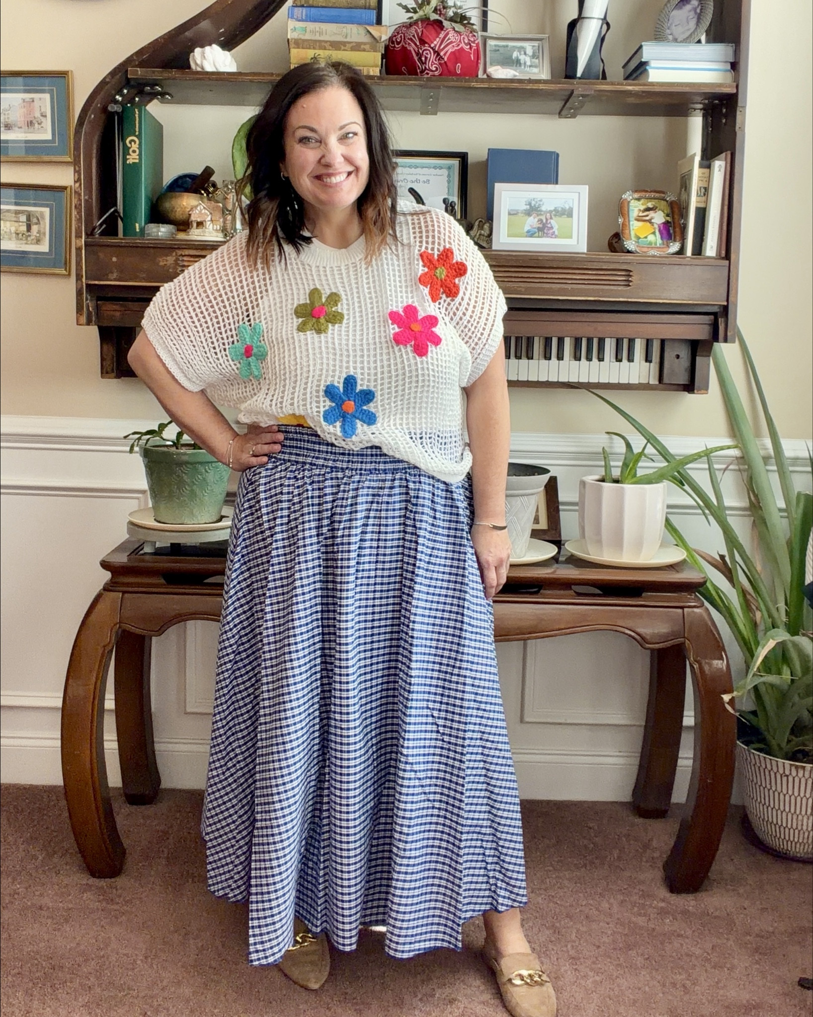 Gingham 🩷

#LTKMidsize #LTKootd #LTKOver40