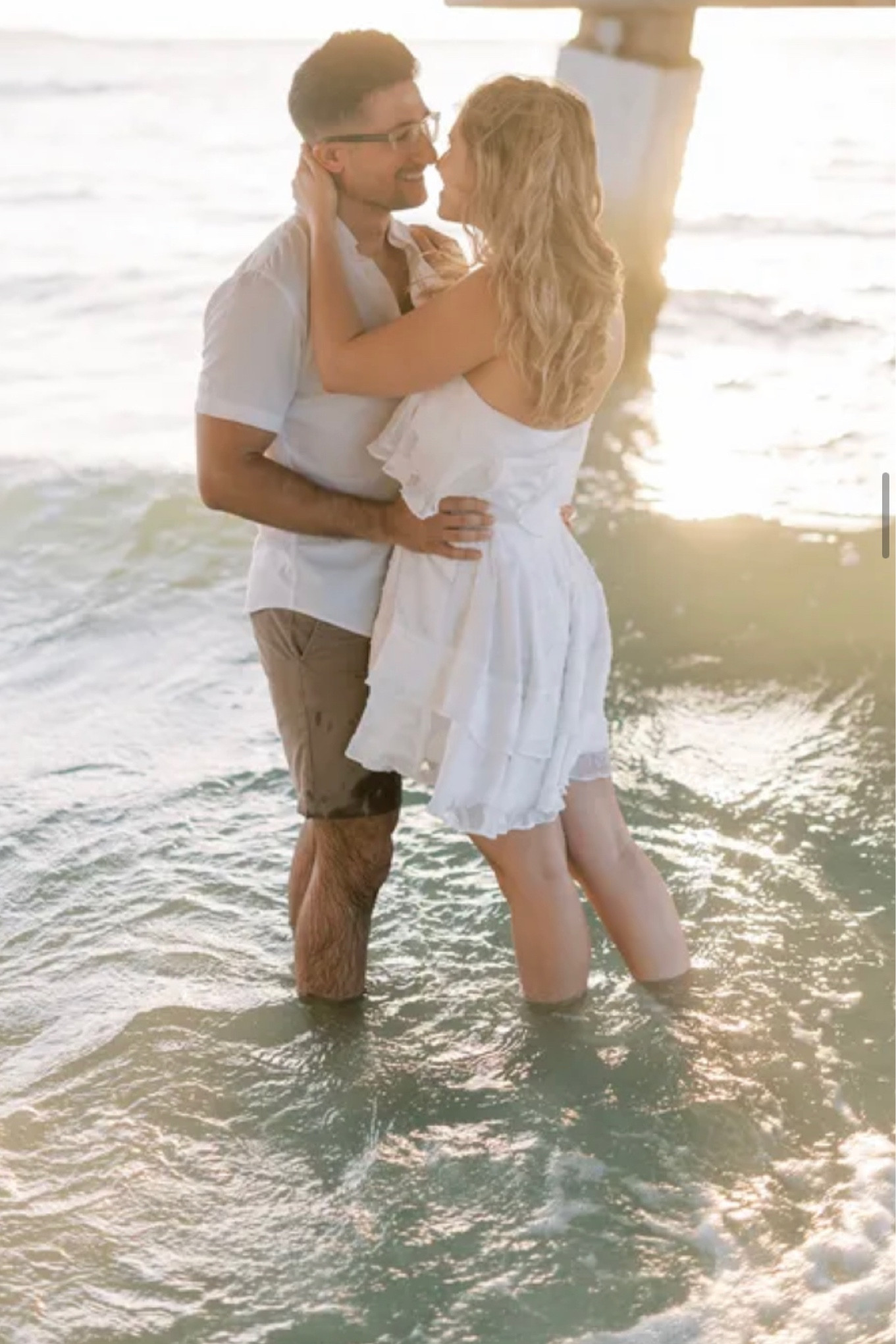 This white dress is perfect for a beach engagement photoshoot!

#LTKunder100 #LTKU