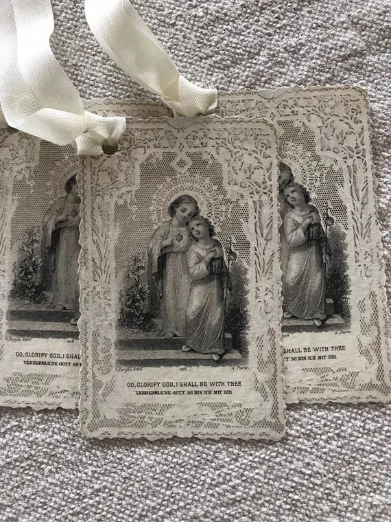 Vintage Prayer Card French Gift Tags Religious Glorify God | Etsy | Etsy (US)