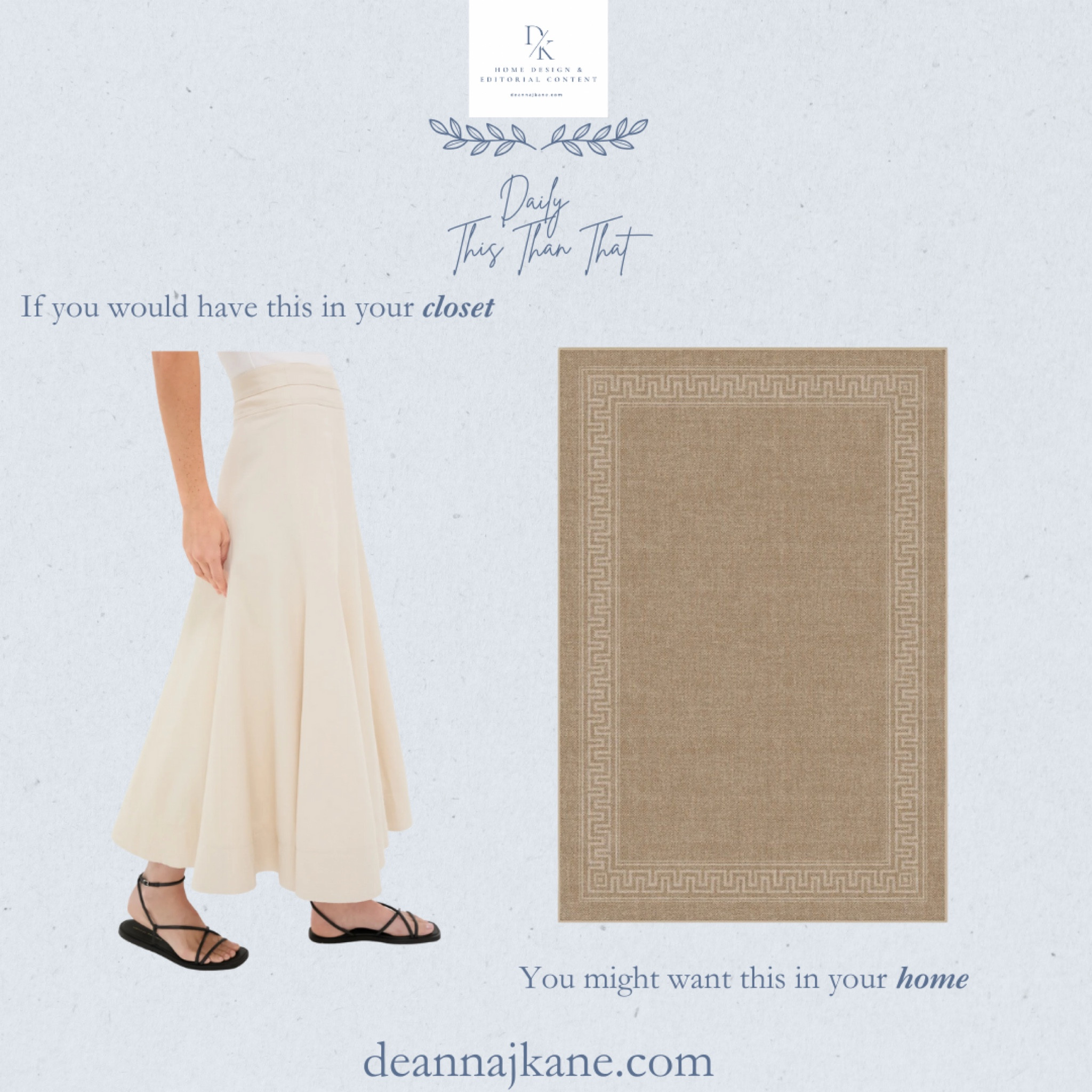 If you would wear this cream skirt, you might want this neutral Greek Key rug in your home.  

#LTKHome