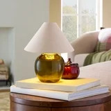 Better Homes & Gardens 8.5 in Green Glass Rechargeable LED Portable Table Lamp with Dimmable Touc... | Walmart (US)