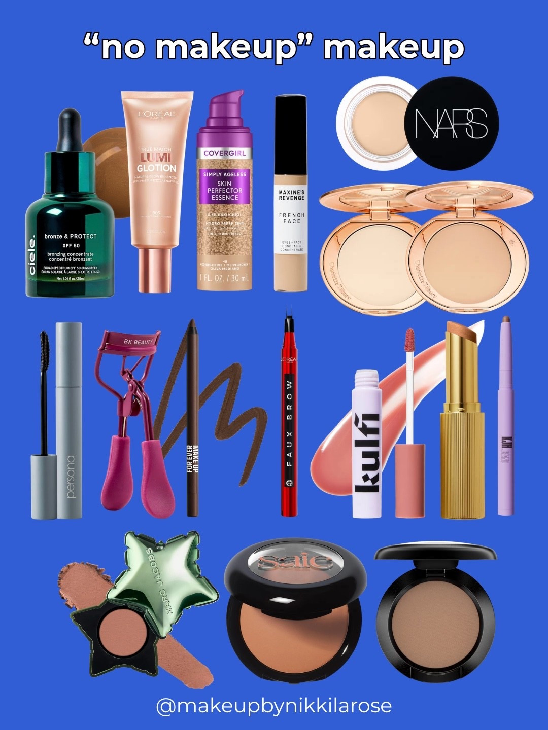 everything i used for a “no makeup” makeup look!