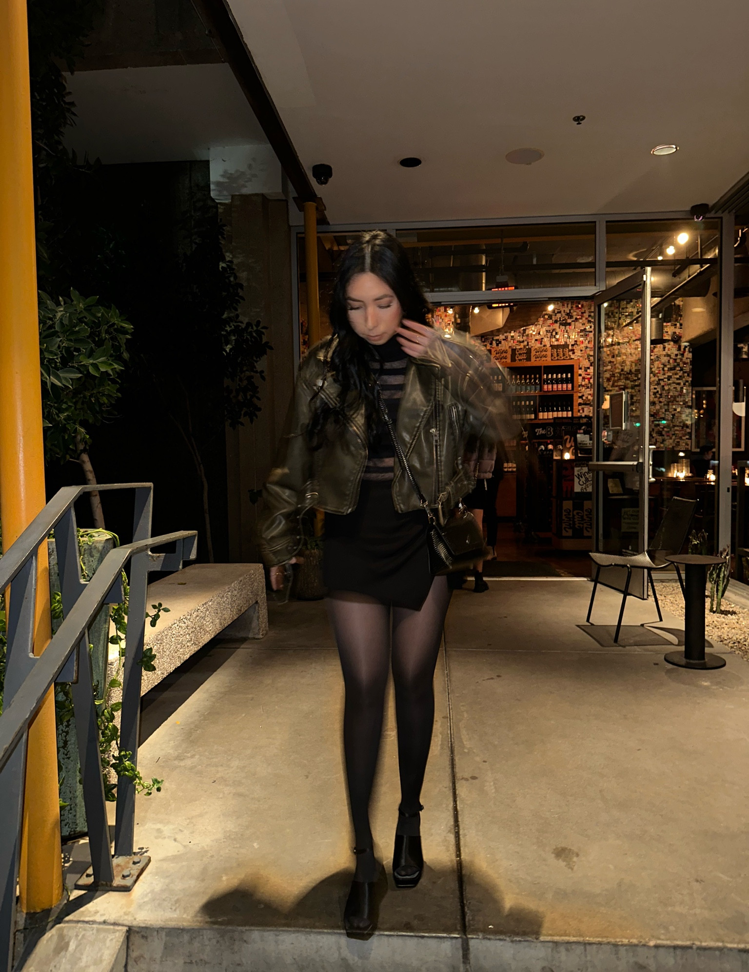 New years outfit!  The jacket is Zara 4341/816  #allblackoutfit #leatherjacket #skort #winteroutfit #datenightoutfit #girlsnight

#LTKSeasonal #LTKstyletip