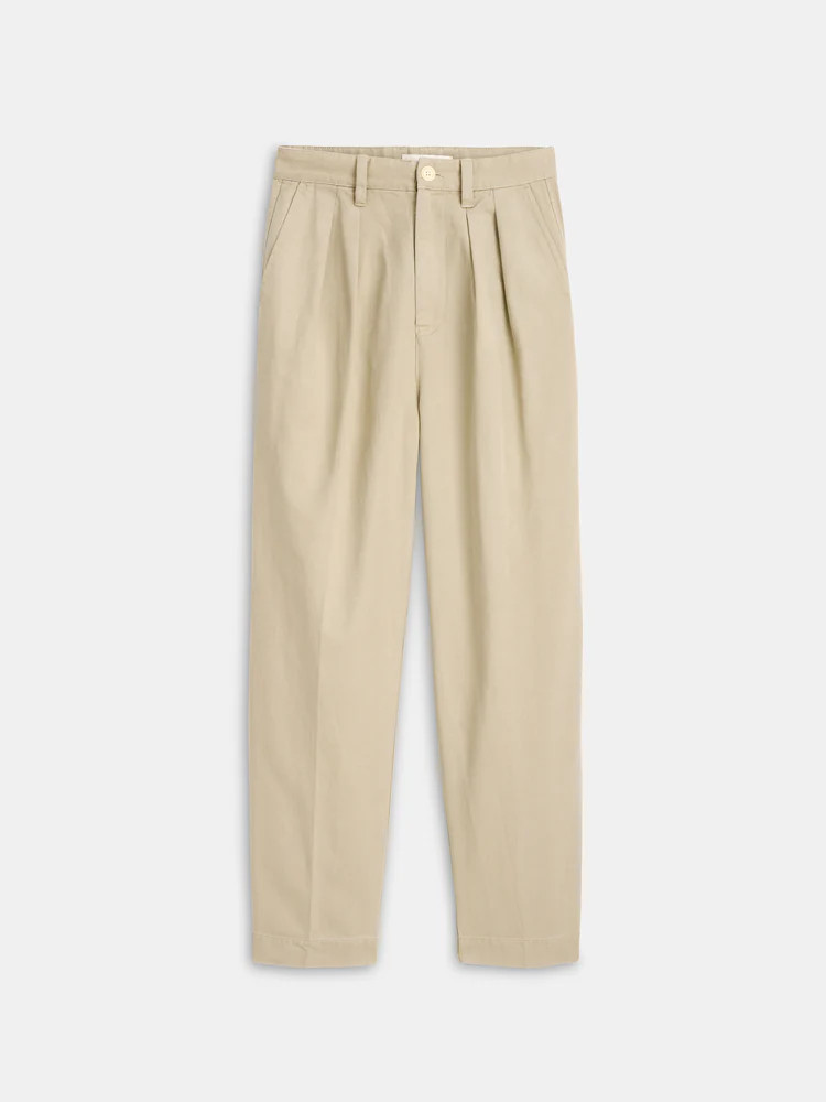 Keaton Double Pleat Pant in Twill | Alex Mill