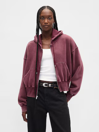 VintageSoft Full-Zip Wedge Hoodie | Gap (US)