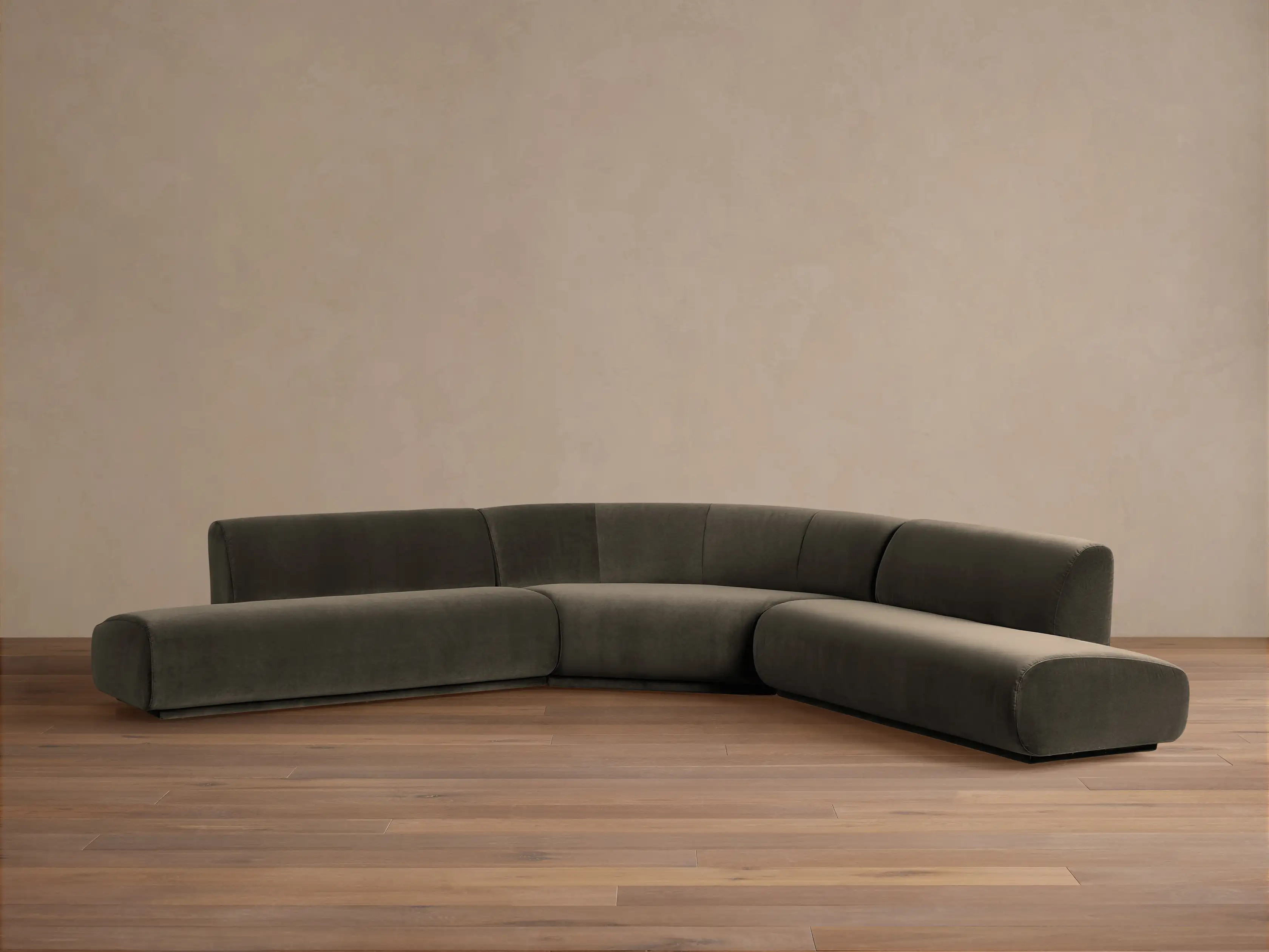 Gianni Three-Piece Curved Bumper Sectional | Arhaus