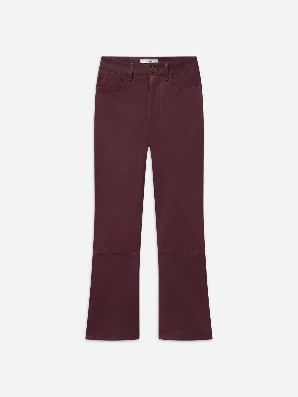 Leather Le Crop Mini Boot  in  Wine | Frame Denim