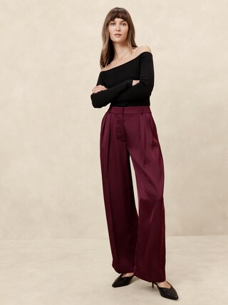 Silky Relaxed Trouser | Banana Republic Factory