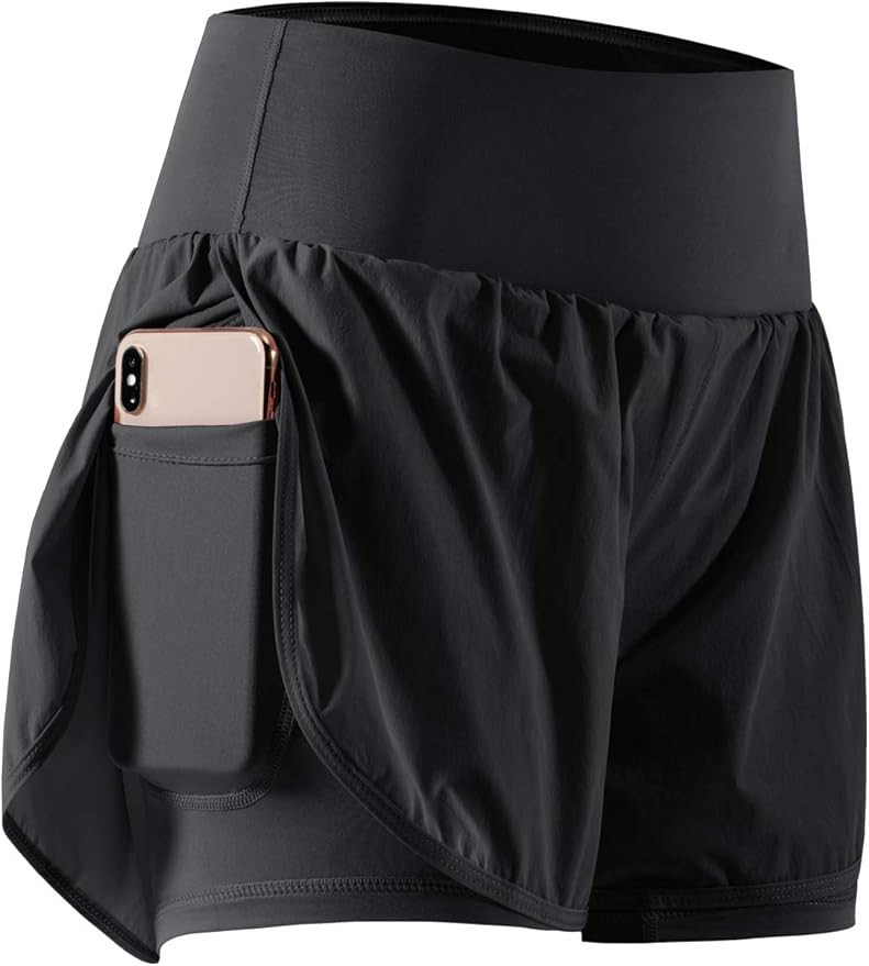 CADMUS 2 in 1 Women's Workout Shorts for Athletic Gym Running Shorts with Phone Pockets | Amazon (US)
