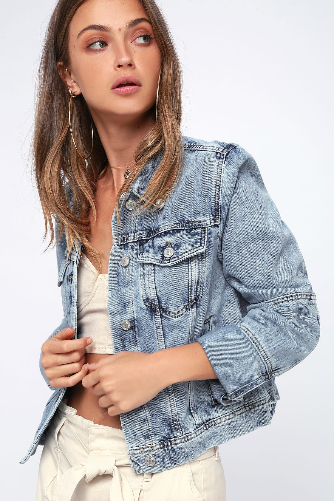 Rumors Light Wash Denim Jacket | Lulus (US)