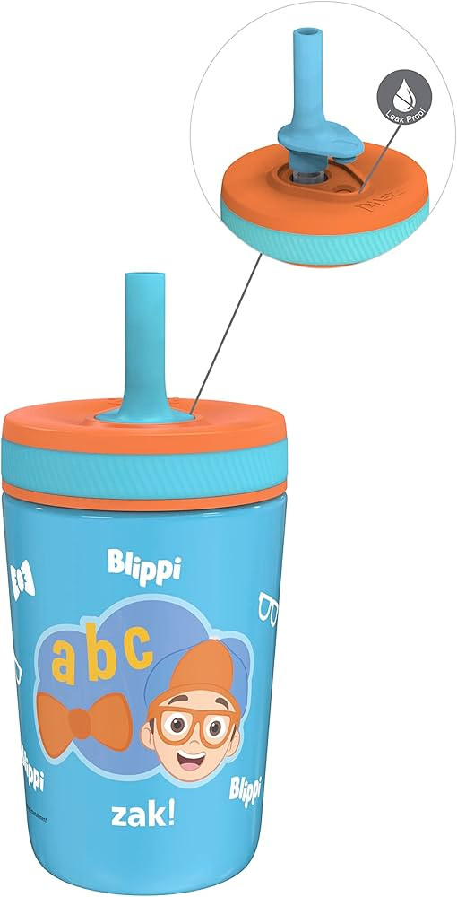 Zak Designs Blippi Kelso Toddler Cups For Travel or At Home, 12oz Vacuum Insulated Stainless Stee... | Amazon (US)