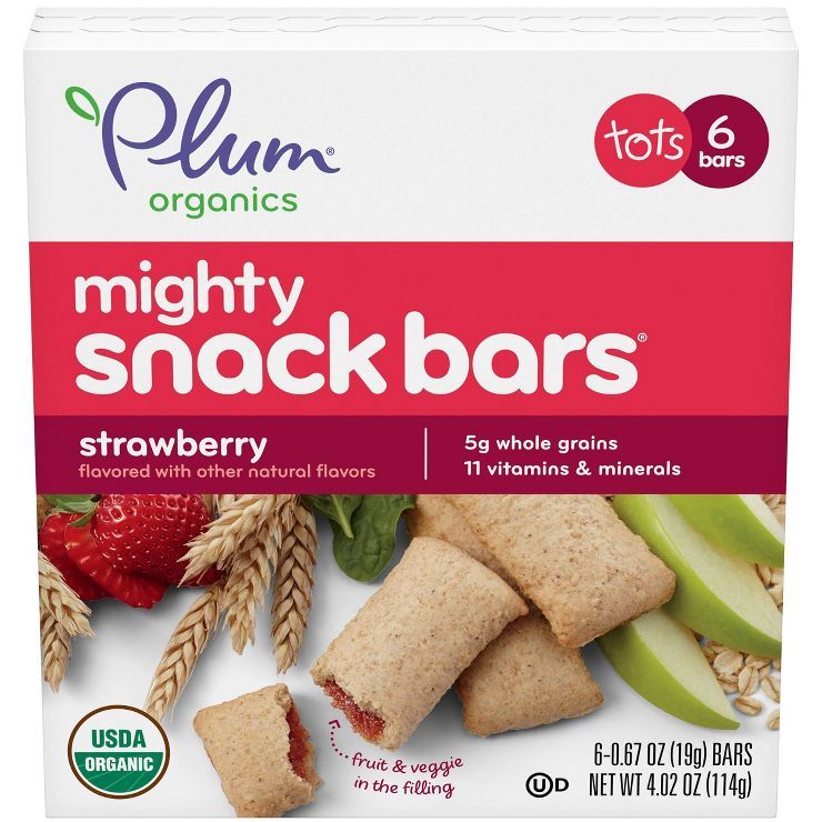 Plum Organics Mighty Snack Bars Strawberry - 6ct/4.02oz | Target