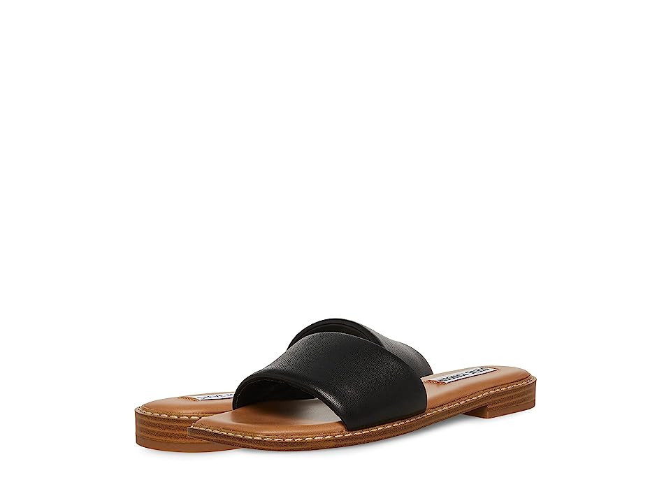 Steve Madden Sandra Sandal Women's Sandals Black Leather: 6.5 M | Zappos.com