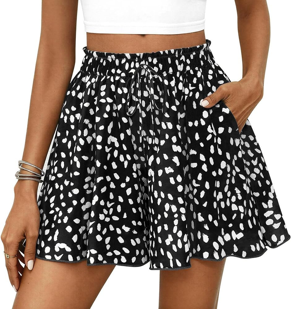 PRETTYGARDEN Women's Flowy Shorts Summer Fashion 2026 Beach Vacation Clothes Casual High Waist Wi... | Amazon (US)