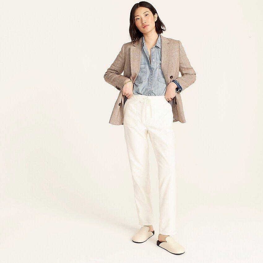 Petite Tie-waist camp pant | J.Crew US