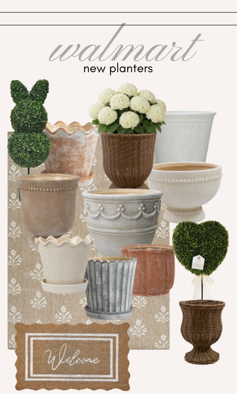 Walmart — so many new planters for spring! 

#walmart #walmarthome #homefinds #planters #ceramicplanters #homerefresh #springdecor #springhome #outdoorhomedecor #outdoorplanters #easter #ceramichomedecor #ceramicvase #spring #valentinesday #mytexashouse #rugs #outdoorrugs  #walmartnewarrivals #homedecor 

#LTKHome #LTKSeasonal #LTKFindsUnder50