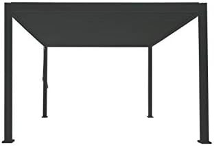 SORARA Outdoor Louvered Pergola 10' × 10' Aluminum Black(Dark Bronze) Outdoor Deck Garden Patio ... | Amazon (US)