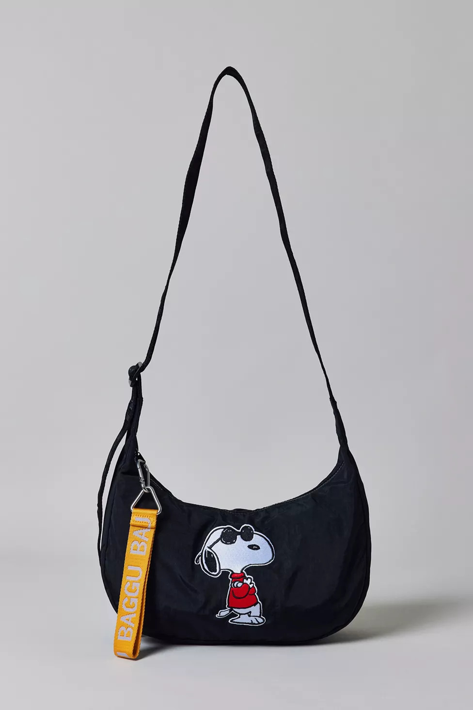 BAGGU UO Exclusive Joe Cool Embroidered Medium Nylon Crescent Bag | Urban Outfitters (US and RoW)