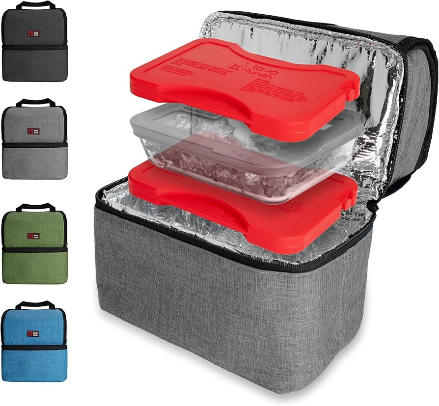 Patented Heated Lunch Box - Insulated Bag with Microwaveable Heat Packs - 3 Liter Capacity for Me... | Amazon (US)