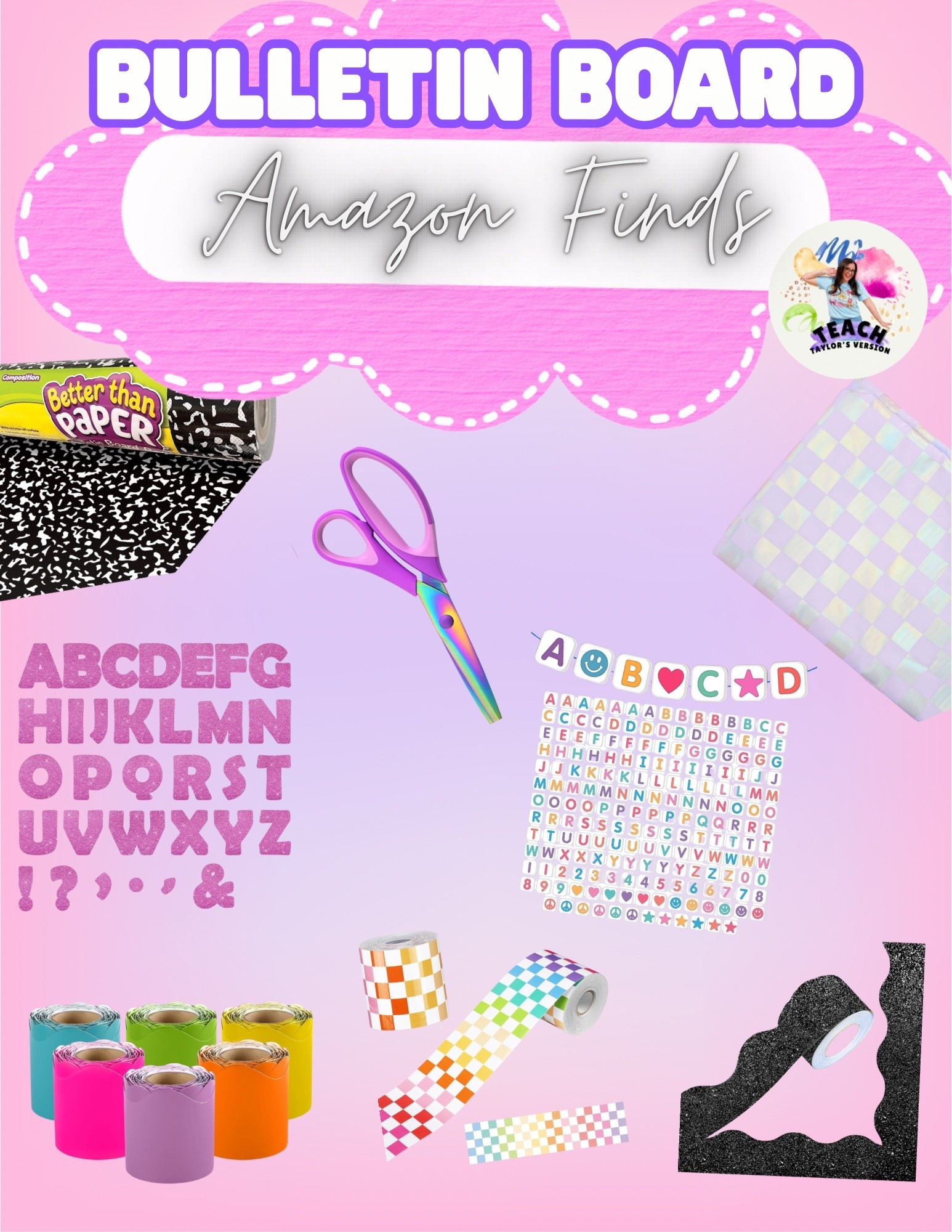 One of my goals for myself this year was to not redo every single board in my classroom. I’ve chosen one board to focus on and it’s saved me a ton of money! 

Shop my products on Amazon. The quality is just as good as the teacher store and I actually think you get more for your money. 

Finished product and board reveal coming soon 🩷🫶🏼🦋

#amazonclassroom
#bulletinboards
#teacheressentials
#classroomdecor 

#LTKFindsUnder50