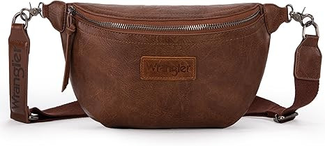 Wrangler Large Fanny Packs for Women Waist Bag Travel Belt Bags Crossbody Sling Purse | Amazon (US)