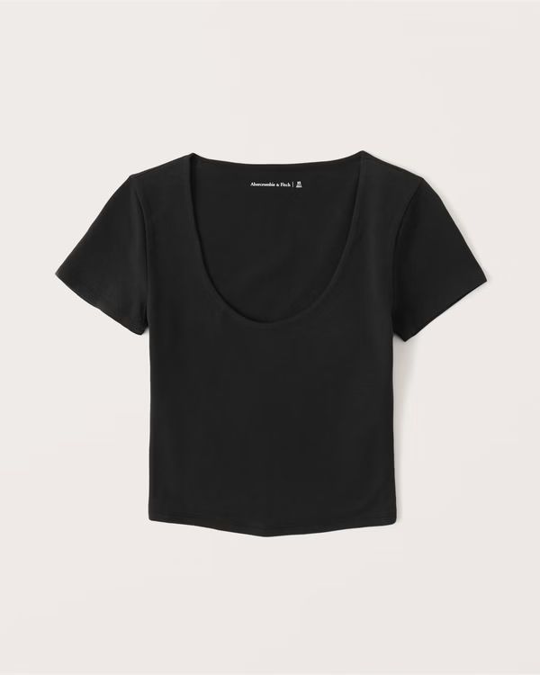 Women's Cotton Seamless Fabric Scoopneck Tee | Women's 25% Off Select Styles | Abercrombie.com | Abercrombie & Fitch (US)