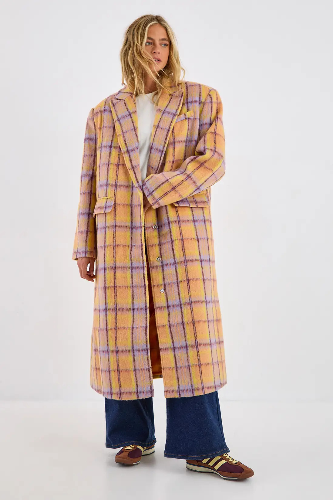 Multi Check Single Breasted Tailored Coat | Nasty Gal US