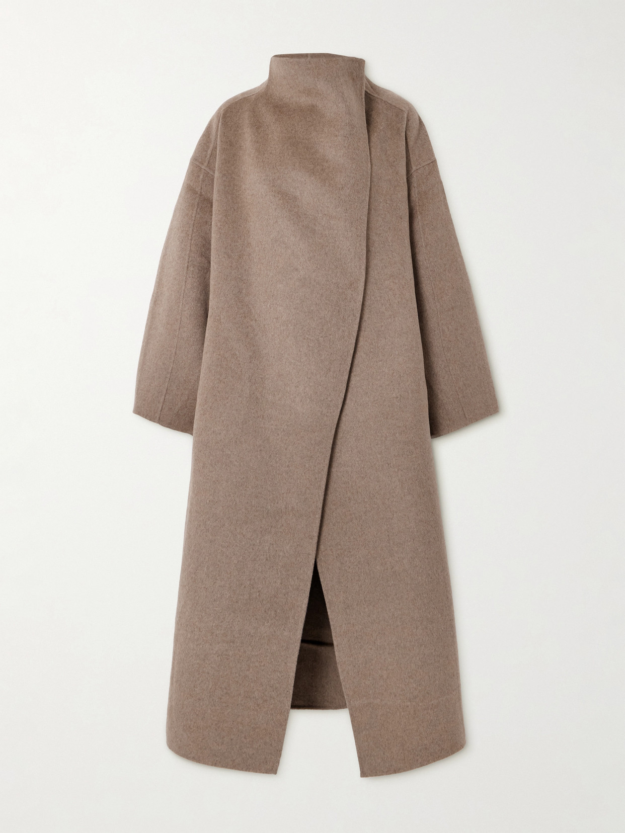 The Frankie Shop - Leroy Oversized Brushed Wool-blend Coat - Brown | NET-A-PORTER (US)
