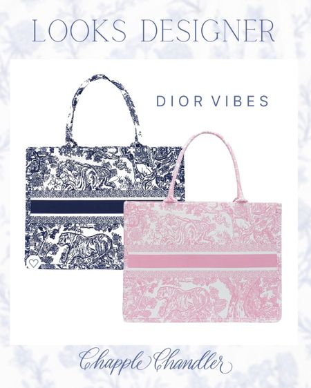 Designer inspired toile tote. Looks like Dior 🩵

#LTKFind #LTKunder50 #LTKitbag