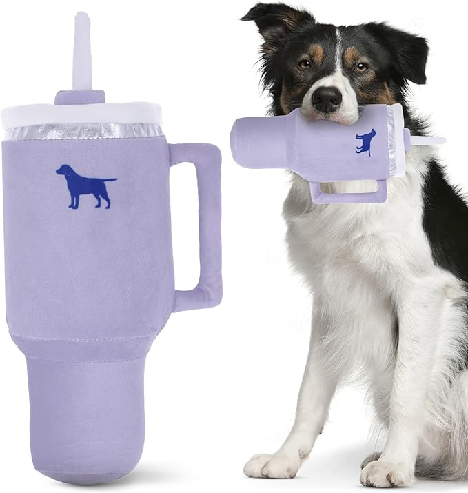 Pup Cup Tumbler Dog Toy – Cute Girl Dog Toy, Christmas & Birthday Gift, Interactive Squeaker, F... | Amazon (US)