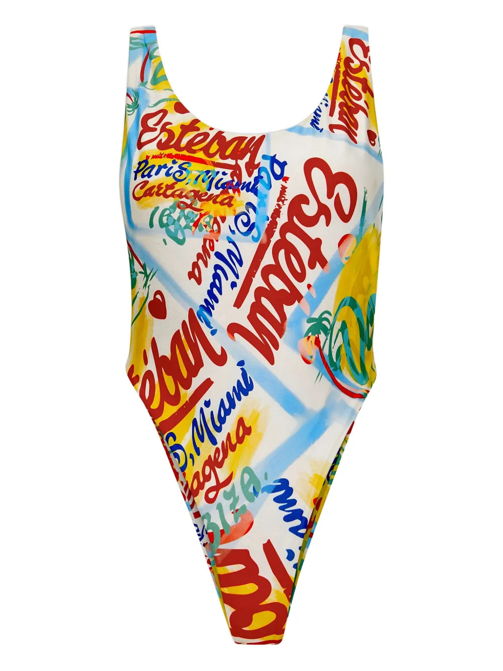 Donde Esteban Bazurto Printed Swimsuit | White | FARFETCH | Farfetch Global