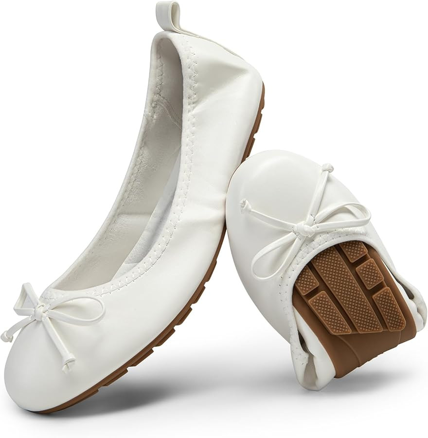 DREAM PAIRS Women's Flats, Foldable Ballet Flats for Women, Bowknot Round Toe Comfort Light Weigh... | Amazon (US)