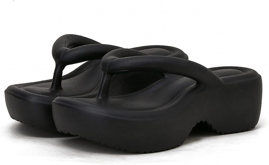 Women's Platform Flip Flop with Arch Support Casual Comfortable Wedge Flip-Flops Summer Beach San... | Amazon (US)