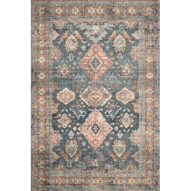 Loloi II Skye Oriental Sea / Rust Area Rug | Walmart (US)