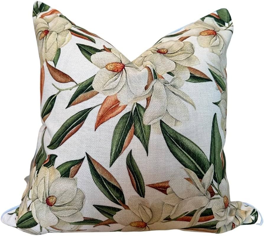 Jillien Harbor Magnolia Pillow Cover Winter Holiday Pillow Cover Christmas Pillow Southern Tradit... | Amazon (US)
