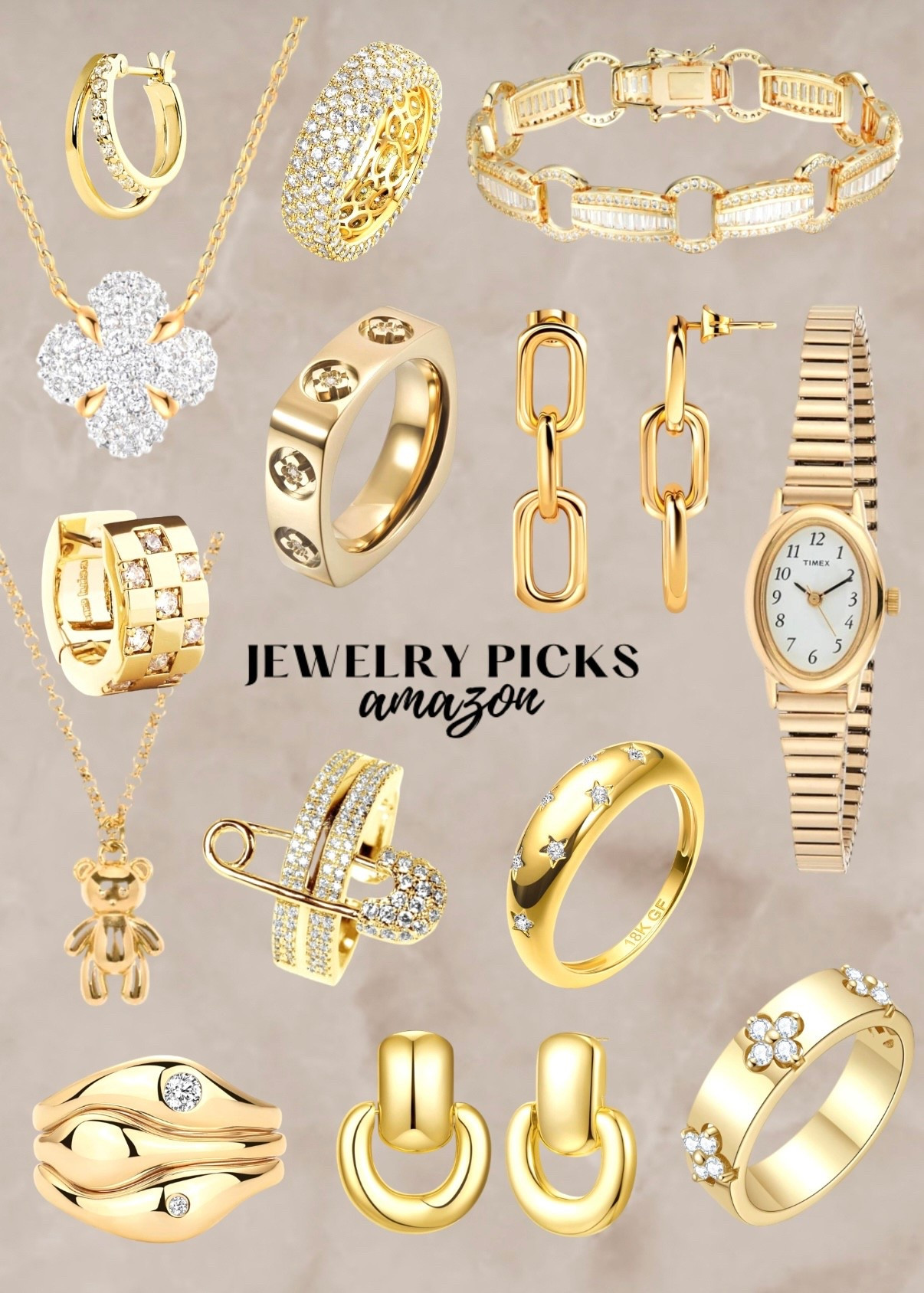 trending gold jewelry on amazonn