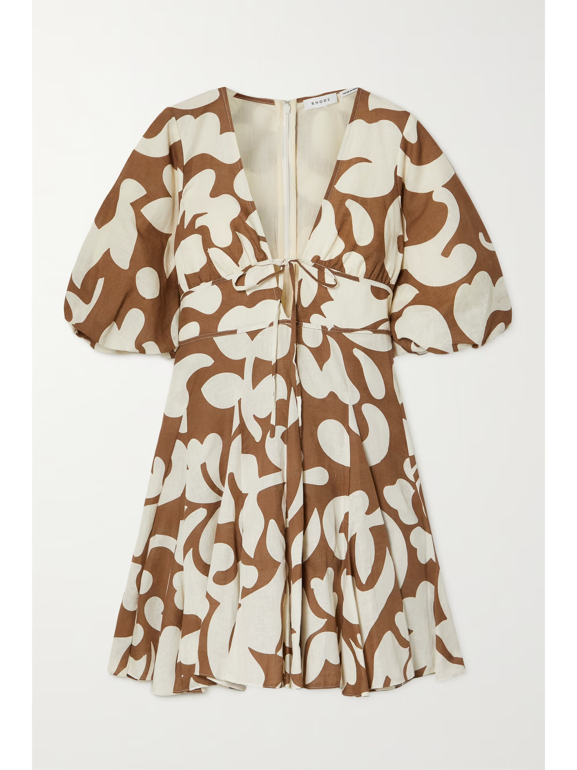 Madeline printed linen mini dress | NET-A-PORTER (US)