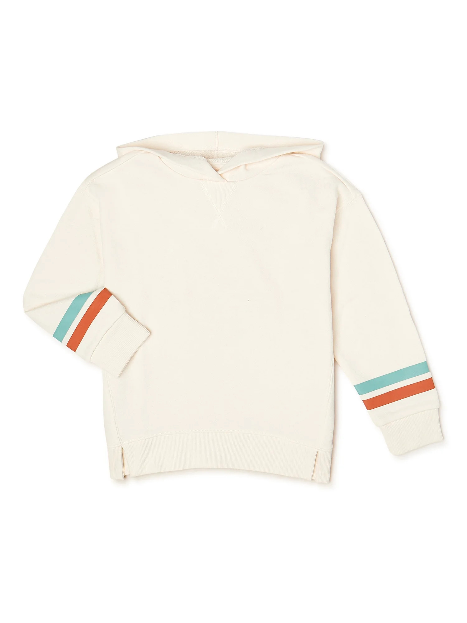 Wonder Nation Girls Long Sleeve French Terrycloth Hoodie, Sizes 4-18 & Plus | Walmart (US)