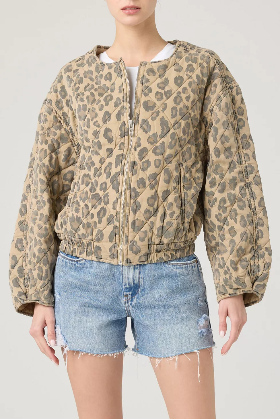 BLANKNYC Spot On Leopard Print Quilted Bomber Jacket | Urban Outfitters (US and RoW)