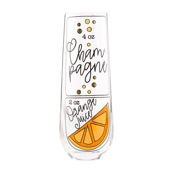 Mimosa Recipe Champagne Flute | Mud Pie