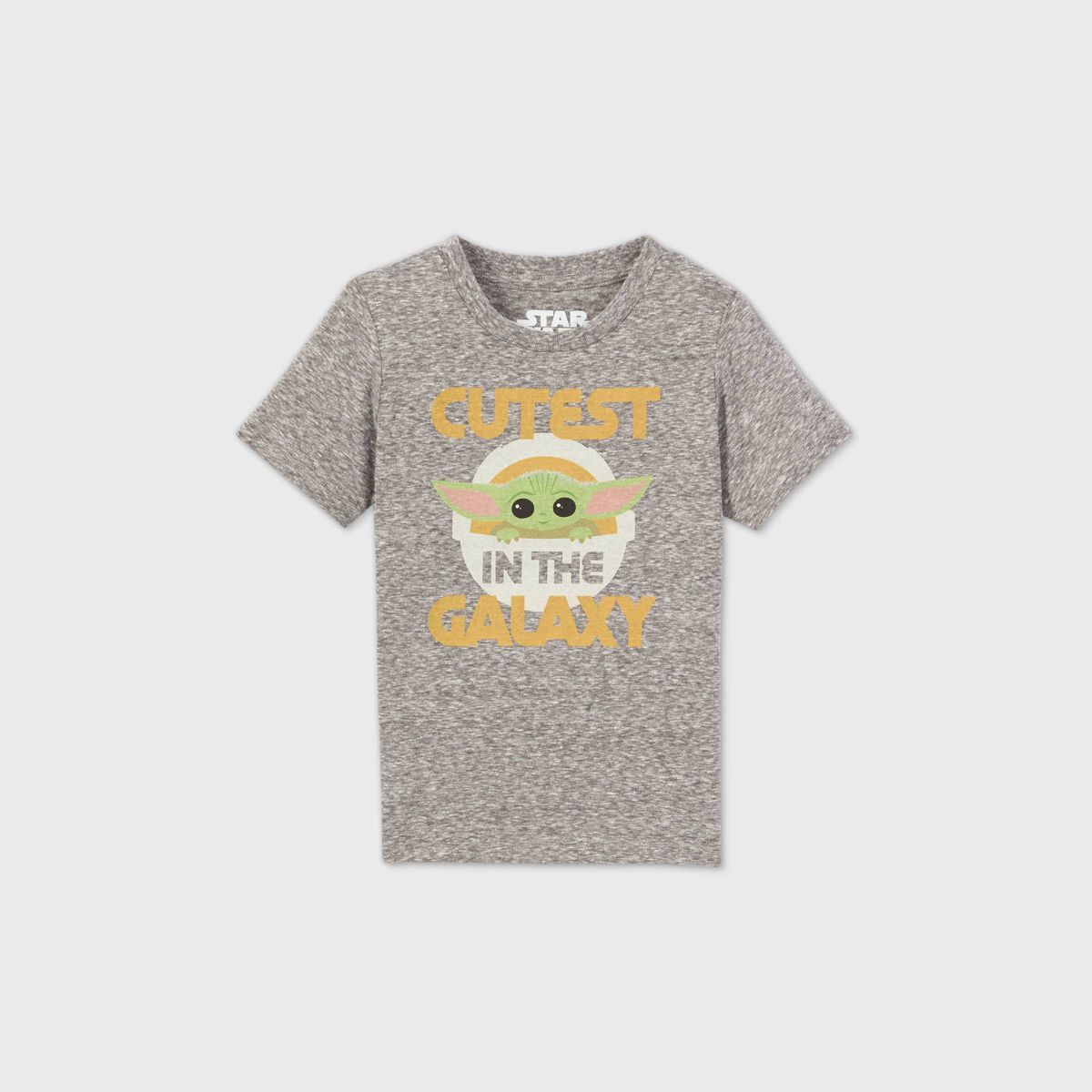 Toddler Boys' Star Wars Baby Yoda Short Sleeve T-Shirt - Heather Gray | Target